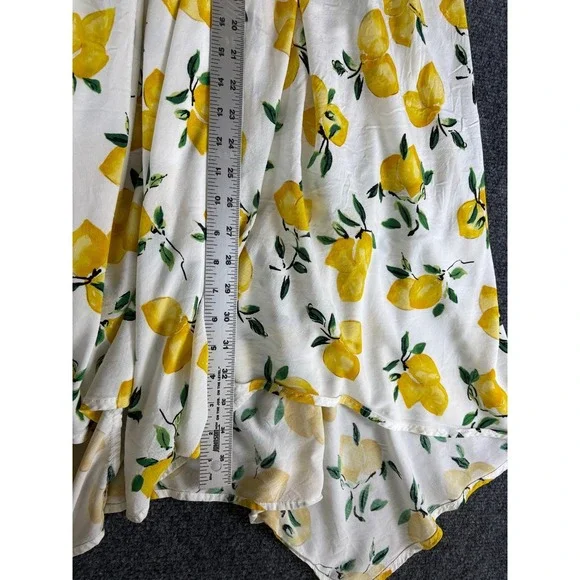 Kate Spade Lemon Halter Open Back Maxi Dress Beach Cover Up XS READ - Picture 3 of 8